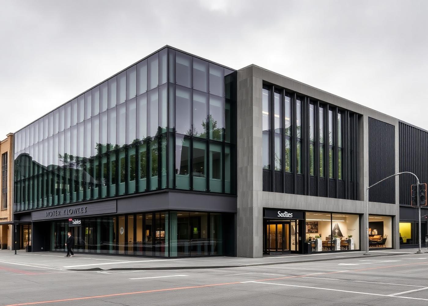 Modern commercial building exterior in Melbourne