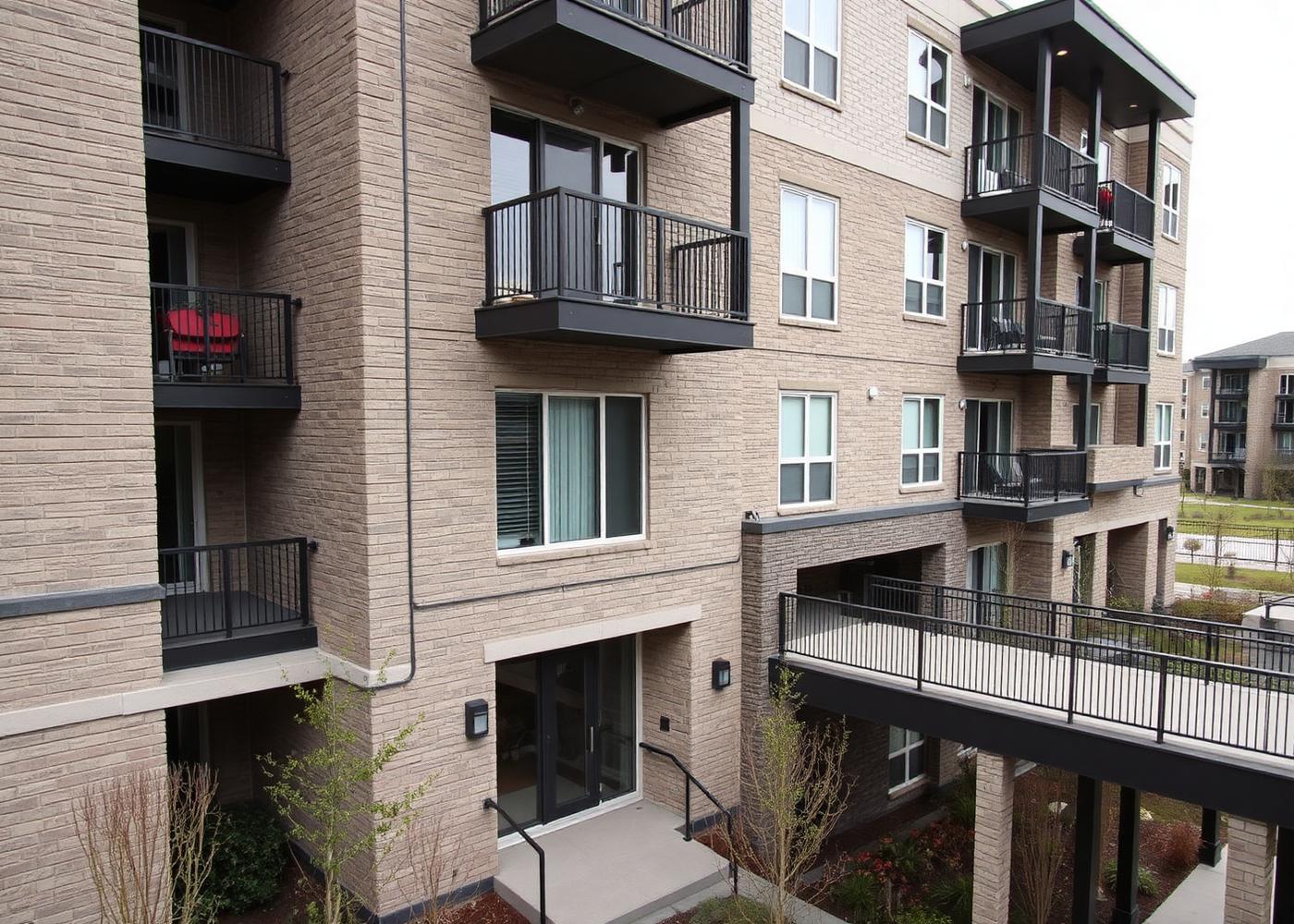 Multi-storey Melbourne apartment building exterior